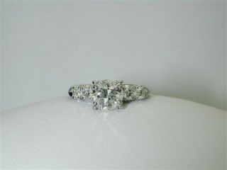 $39,  750 Antique Platinum European Diamond 1.  96ct G/vs1 Engagement Ring - $99