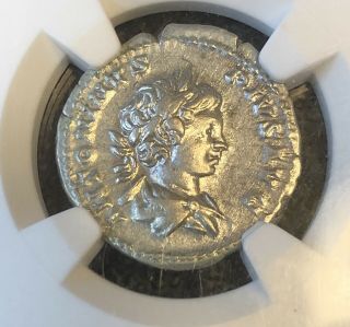 Ngc Roman Silver Denarius Of Caracalla As Caesar Xf,  Bonus Ancient Coin