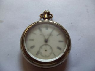 Antique Hampden 18 Size Open Face Pocket Watch