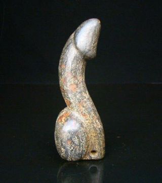 Collectible Handmade Carved Statue Man Phallic Magnetite Hongshan Deco Art 18