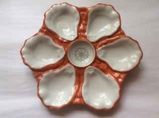 Oyster Plate Antique Limoges Or German Porcelain Oyster Plate C1800 