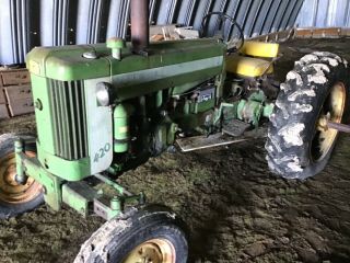 John Deere 420 utility tractor.  1950s vintage tractor.  Ideal restoration project. 2