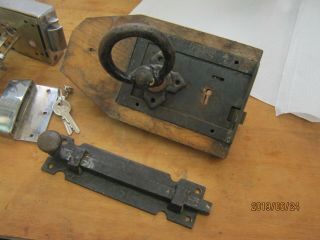 Vintage Church Door Lock //bolts//era Yale Lock And Two Keys