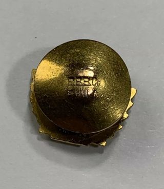 Old U.  S.  Military Army WWI Victory Button Lapel Pin Star BBB Co.  Bronze 2