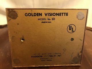 VINTAGE HADDON GOLDEN VISIONETTE MODEL 80 - NO MOTOR 7