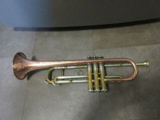 C.  G.  Conn " Coprion " Small Bore Pro Trumpet Antique Vintage Recently