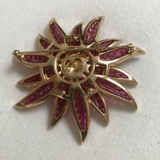 Vintage Poinsetta Pin Brooch Designer Trifari By Alfred Philippe 7