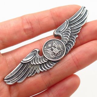 Lgb Co.  Vintage Sterling Silver Wwii Us Army Air Force Aircrew Wings Pin Brooch