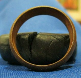 WW1 Trench Art Hand Carved Brass Ring Dated 1917 3