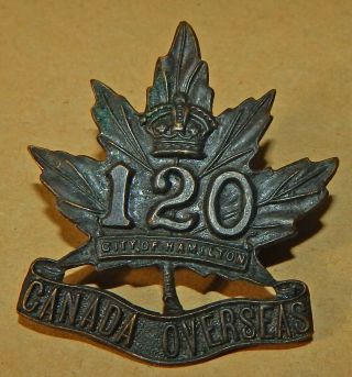 120th (city Of Hamilton) Battalion,  Cef Canadian Cap Badge Absorbed Jan 20 1917