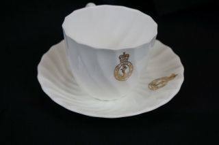 Vintage Coalport British Royal Navy Porcelain Tea Cup & Saucer Gov 