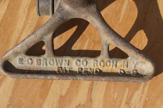 Rare Antique Vintage Cast Iron Brass Whirling Shower Lawn Sprinkler E.  O.  Brown 3