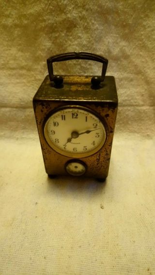 Antique Small West German Alarm Clock For Spares Or Repairs