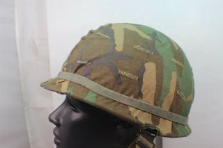 Rare Vietnam Era Steel Helmet With Medic Liner And Cover See Pictures $87