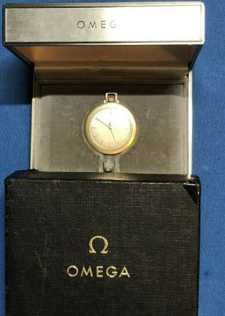 Omega 14k Gold Vintage Pocket Watch In Inner & Outer Box Runs A - 1