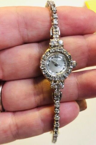 Certified Antique Bulova Diamond Watch - Delicate & Perfect.  Truly Unique Gift.