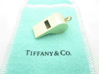 Vintage Tiffany & Co.  14k Yellow Gold Rare Medium Size Whistle Charm Or Pendant