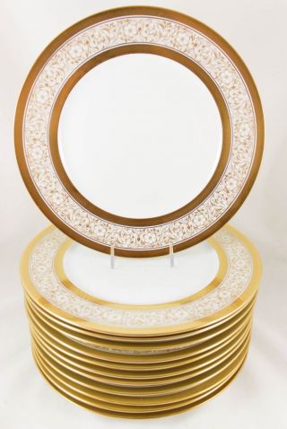 Fab Set (s) 6 Bread Plates Vintage Furstenberg Germany China Emperor Gold Flowers