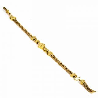 Victorian 9 Carat Gold Ornate Albertina Chain Bracelet 2