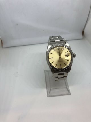 6694 1960s Cool Rolex Oysterdate Precision Steel Dial Mens Watch