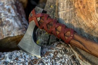Battle Axe Hand Forged Viking Axe Custom Engraving Ancient Medieval Husband Gift