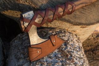 Battle Axe Hand Forged Viking Axe Custom Engraving Ancient Medieval husband gift 2