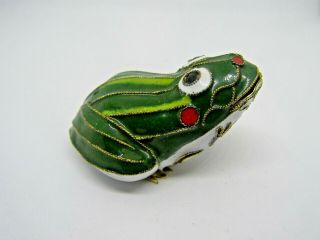 Vintage Very Rare Cloisonne Enamel Frog Believed Chinese