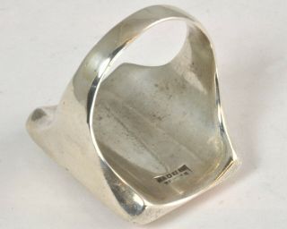 Rare WWII US Army Air Service Ring in Sterling Silver - Prop Wing Laurel Wreath 4