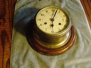 Schatz Royal Mariner 8 Day Brass Ships Clock For Repair
