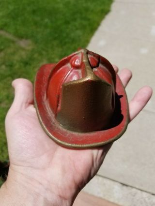 Vintage Cast Iron Fireman Helmet