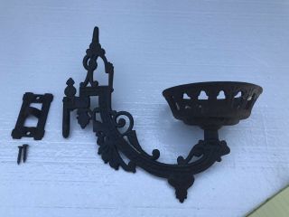 Vintage Cast Iron Wall Sconce Candle Holder With Bracket