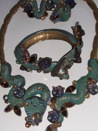 Vintage Har Complete Cobra Parure - Necklace,  Earrings,  Brooch & Bracelet