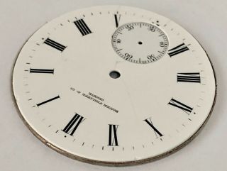 ANTIQUE PATEK PHILIPPE & CO GENEVE WHITE PORCELAIN POCKET WATCH DIAL WITH RING. 6