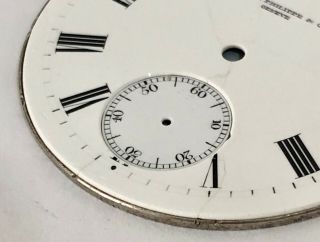 ANTIQUE PATEK PHILIPPE & CO GENEVE WHITE PORCELAIN POCKET WATCH DIAL WITH RING. 7