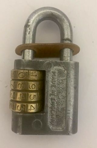 Vintage Combo Combination Padlock L & Co Ltd British Made,  With Code