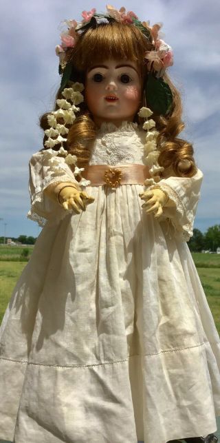 French Antique Doll Bru Jne R 8 Doll Antique Clothes And Shoes Apx 19 Inch 6