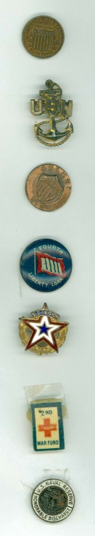 4 Vintage 1917 - 18 U.  S.  Wwi Home Front Social Cause Pinback Buttons 1 Tab 2 Lapel