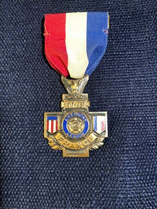 American Legion 1917 - 1927 France National Convention Medal Pin