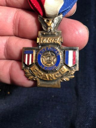 AMERICAN LEGION 1917 - 1927 FRANCE NATIONAL CONVENTION MEDAL PIN 6