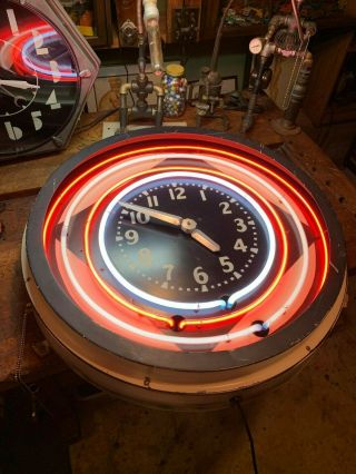 Antique/Vintage neon game clock.  Barnett? 3