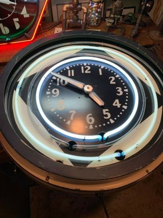 Antique/Vintage neon game clock.  Barnett? 7