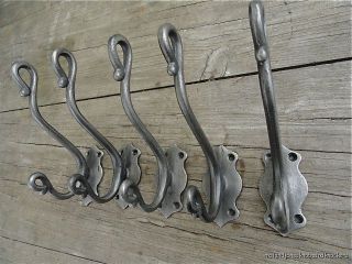 Set Of 5 Stylish Antique Style Trunk Double Coathook Cast Iron Coat Hook Rack R4