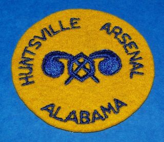Rare Wool Felt Ww2 Huntsville Alabama Chemical Warfare Arsenal Patch