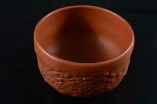 G8360: Japanese Tokoname - ware Brown pottery TEA BOWL Green tea tool Tea Ceremony 4