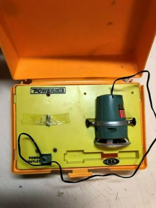 Vintage Ideal Toy Powermite Router.  Y1969 W/case And Extra Bits,