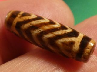 ANCIENT PUMTEK PYU BEAD  5 ZIG ZAG TIGER 