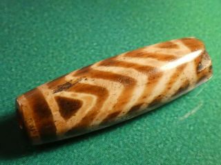 ANCIENT PUMTEK PYU BEAD  5 ZIG ZAG TIGER 