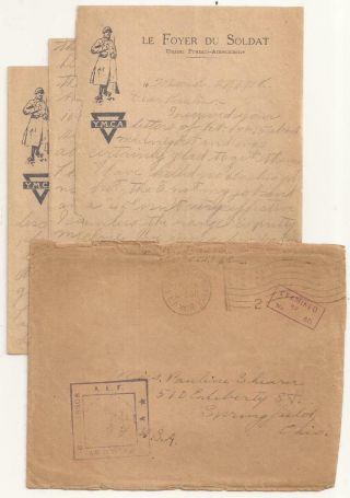 Wwi 2nd Division Aef Letter.  France 1918.  Dead Germans,  Planes,  Artillery.  More.