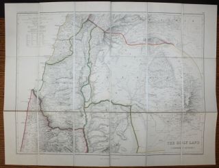 1874 Map of The Holy Land Palestine Atlas of Ancient Geography William Smith 1st 8