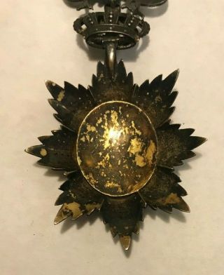 RARE ANNAM FRANCE ORDER OF THE DRAGON MEDAL SILVER ANTIQUE OLD CHINA FRENCH 5